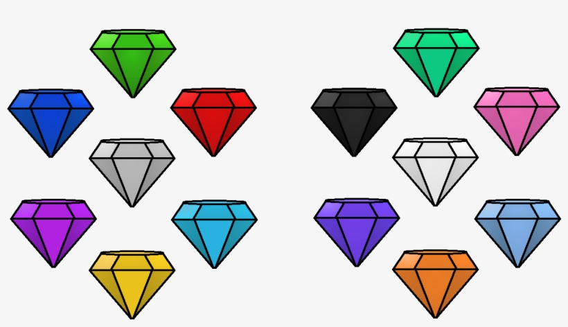 Emerald Clipart Chaos - Chaos Emeralds All Colors, transparent png #3121301