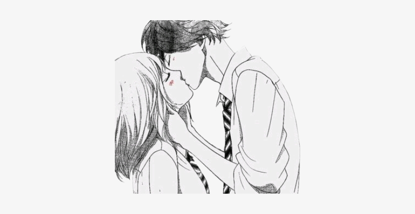 anime kiss sketch - Buscar con Google  Anime couple kiss, Couple sketch,  Cute anime couples