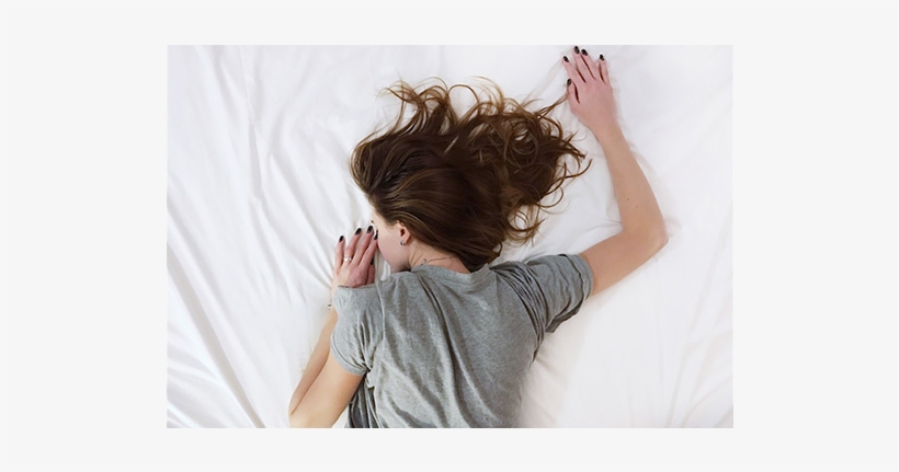 Girl Sleeping On Bed - Sleeping Woman Face Down, transparent png #3139335