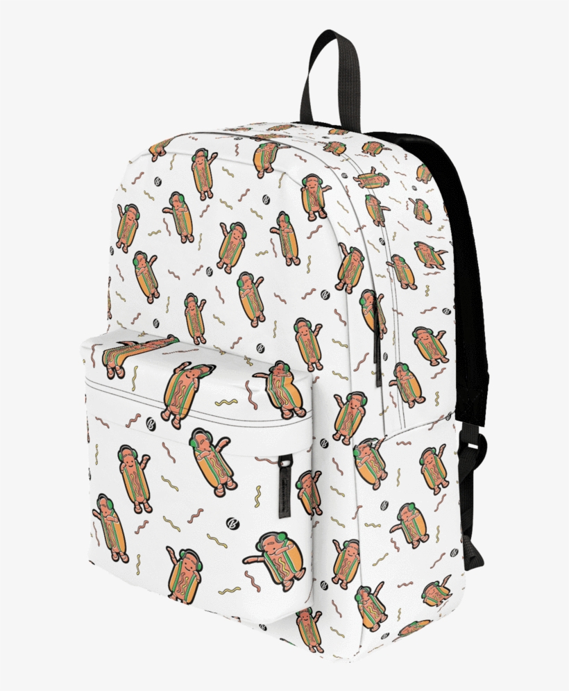 Dancing Hot Dogs Pattern Classic Backpack - Garment Bag - Free ...