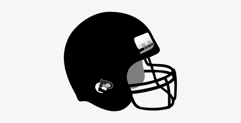 Helmet, Hockey, Hardhat, Football - Black Football Helmet Clipart, transparent png #3145606