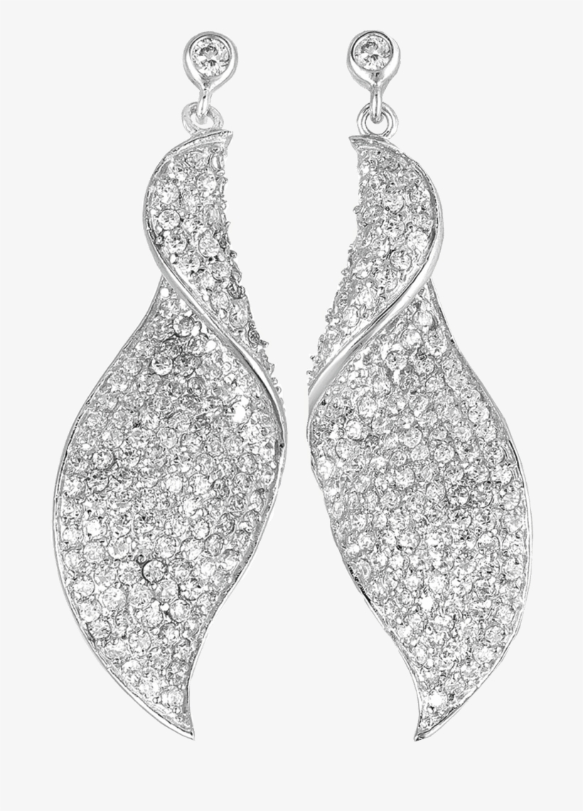 Collette Z Sterling Silver Pave-set Drop Earrings (cz, transparent png #3149640