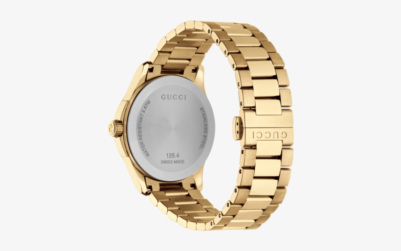 gucci g stainless steel and gold plated ladies watch