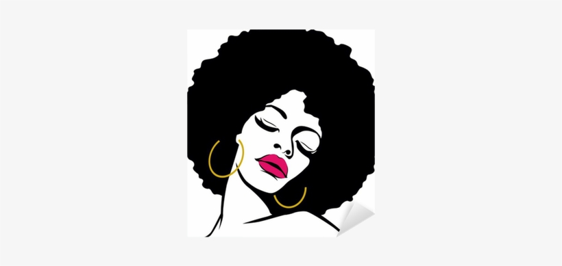 Vector Transparent Download Hair Hippie Woman Pop Art - Black Afro Hair