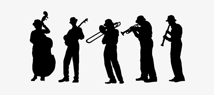 Jazz Band Silhouette Png Wwwpixsharkcom Images - Dixieland Music - Free ...