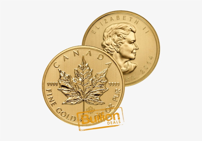 2014 Canadian Maple Leaf Gold 1 Oz Coin Bulk - Canadian Maple Leaf, transparent png #3235716