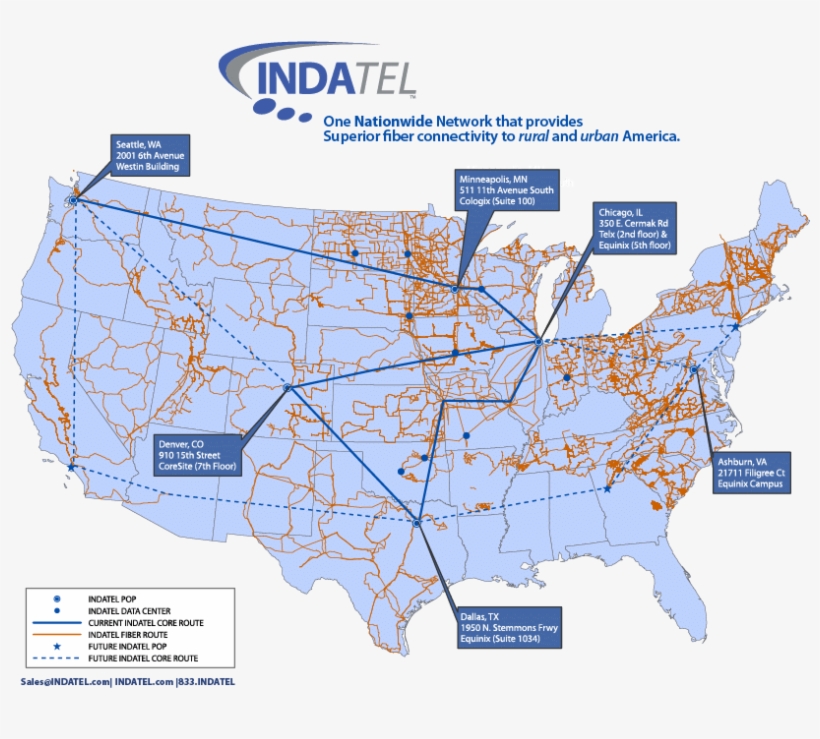 Indatel Map Trans Background 9 25 2017 One Nationwide - Indatel - Free ...