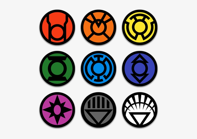 All 9 Lantern Corps Symbols