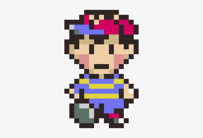 Share This - - Ness Earthbound Pixel Art - Free Transparent PNG