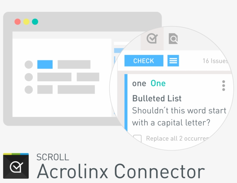 Scroll Acrolinx Connector - Acrolinx Gmbh, transparent png #3355204