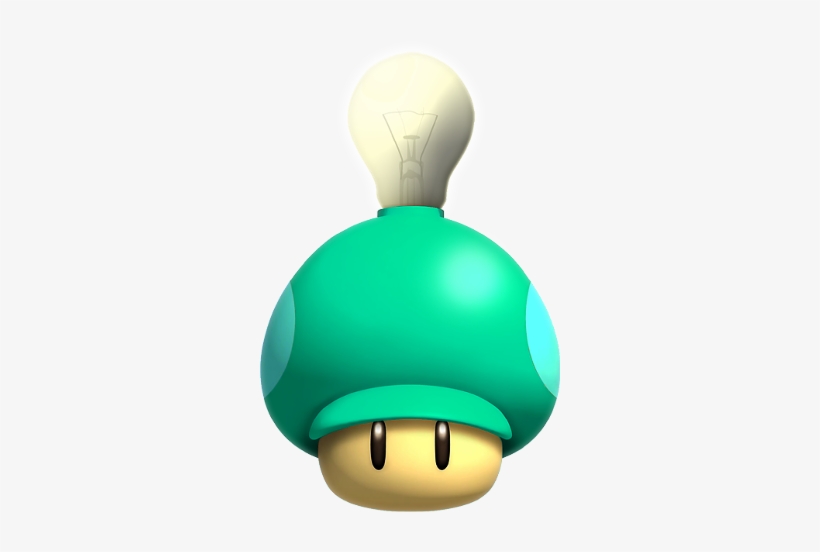 Light Mushroom - Super Mario Light Mushroom, transparent png #341382