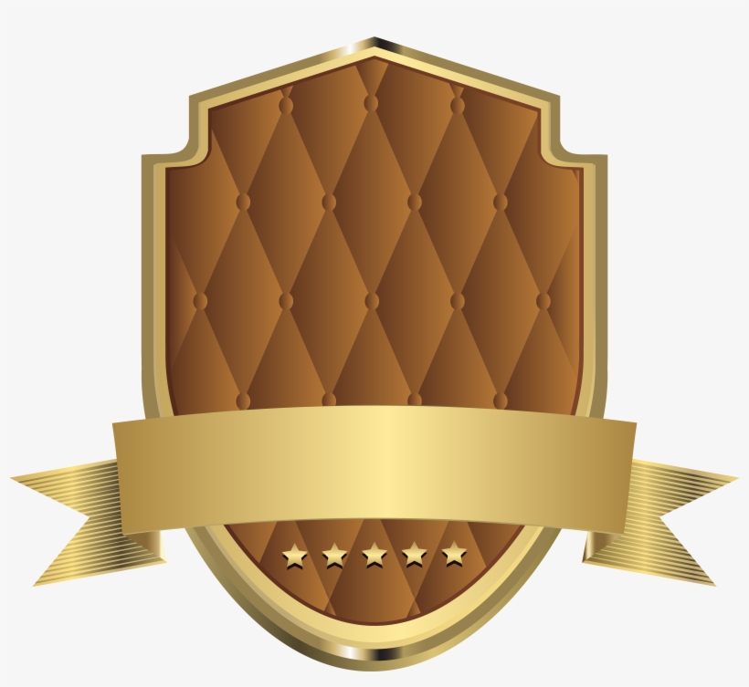 Elegant Label Template Brown Clip Art Png Image - Transparent Shield Logo Template, transparent png #341708