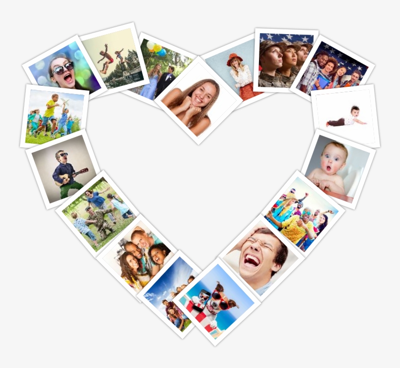 Heart Photo Collage Png - Free Transparent PNG Download - PNGkey