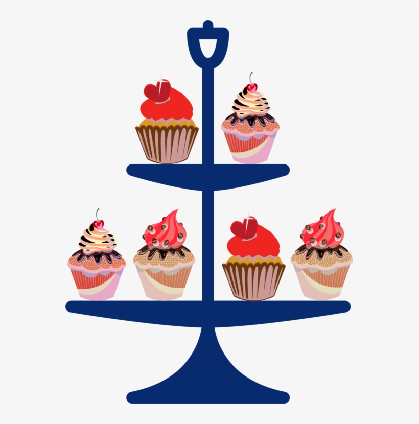 Cupcake Muffin Bakery Frosting & Icing - Cupcake Stand Clipart Free, transparent png #3414049