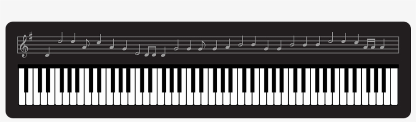 Teclado - Music Teacher Thank You Black And White Musical Notes, transparent png #3453450
