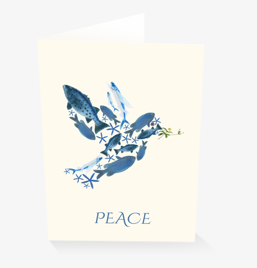 Fish Of Peace Holiday Card - Bluebird, transparent png #3473564