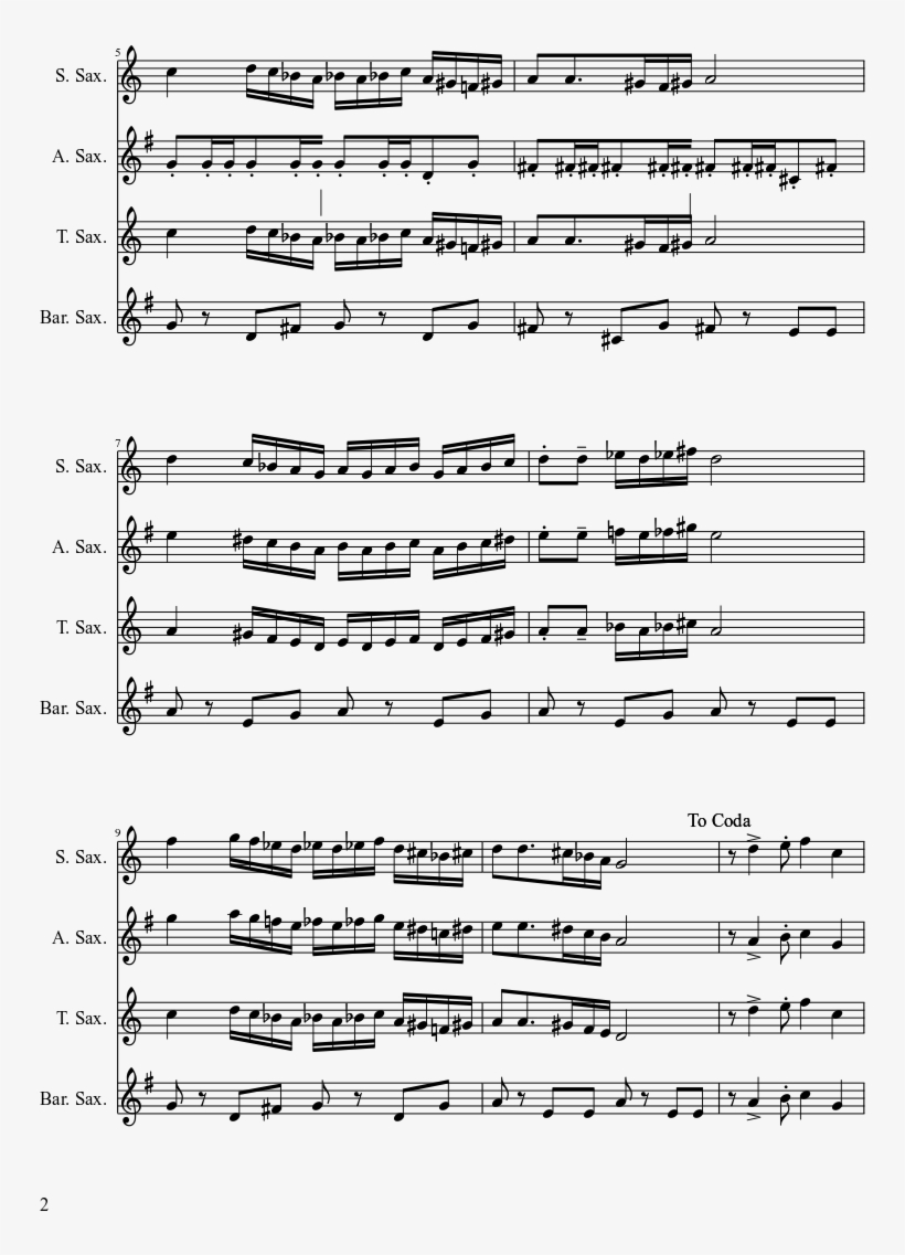 Fata Morgana Sheet Music 2 Of 3 Pages Summer Nights Alto Sax Sheet Music Free Transparent Png Download Pngkey