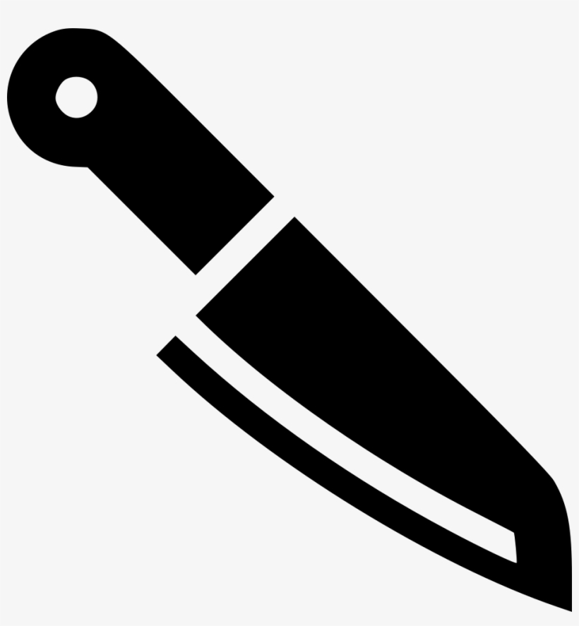 butcher knife clipart black and white