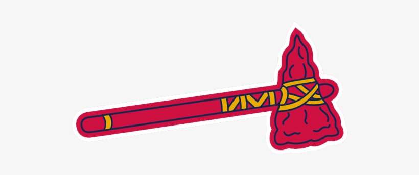 Chief Clipart Tomahawk - Atlanta Braves Axe Logo PNG Image
