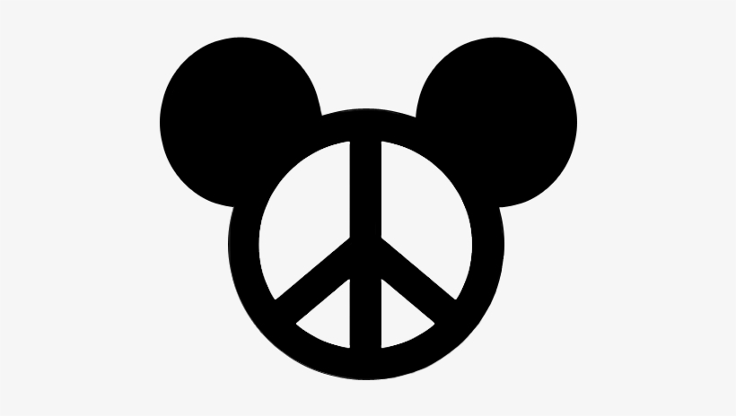 Mickey Peace Sign - Vegetarian Posters, transparent png #3562907