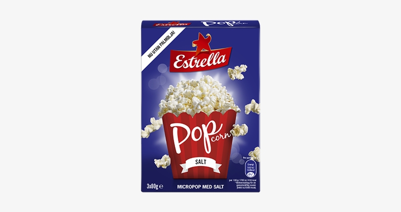 Microwave Popcorn Salt 3-pack - Popcorn Estrella, transparent png #362656