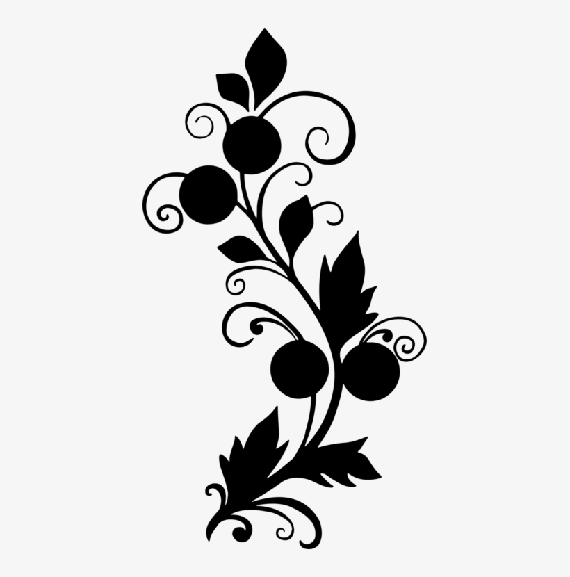 Flower Drawing Black And White Floral Design - Abstract Flower Black