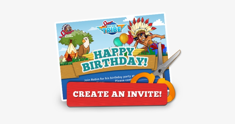 Spur Birthday Party Invitations - Free Transparent PNG Download - PNGkey