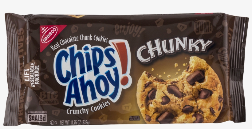 Chunky Chocolate Chunk Cookies, - Chips Ahoy Chunky Chocolate Chip Cookies, transparent png #3669548