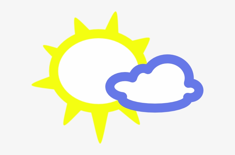 Light Clouds And Sun Weather Symbols Png - Weather Symbols Sun - Free ...