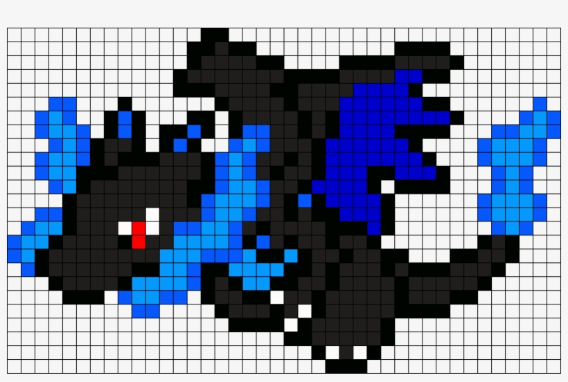 Mega Charizard X Pixel Art Template Pixel Art | Sexiz Pix