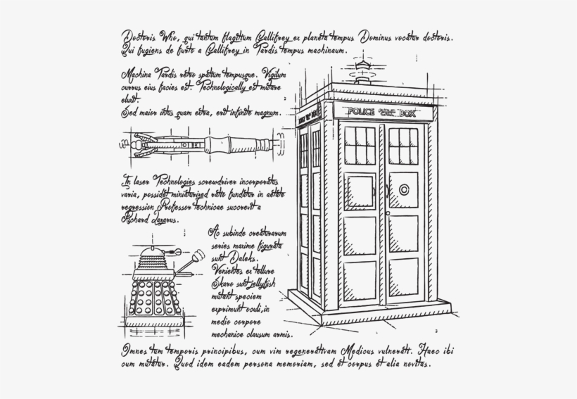 doctor who drawings tardis front