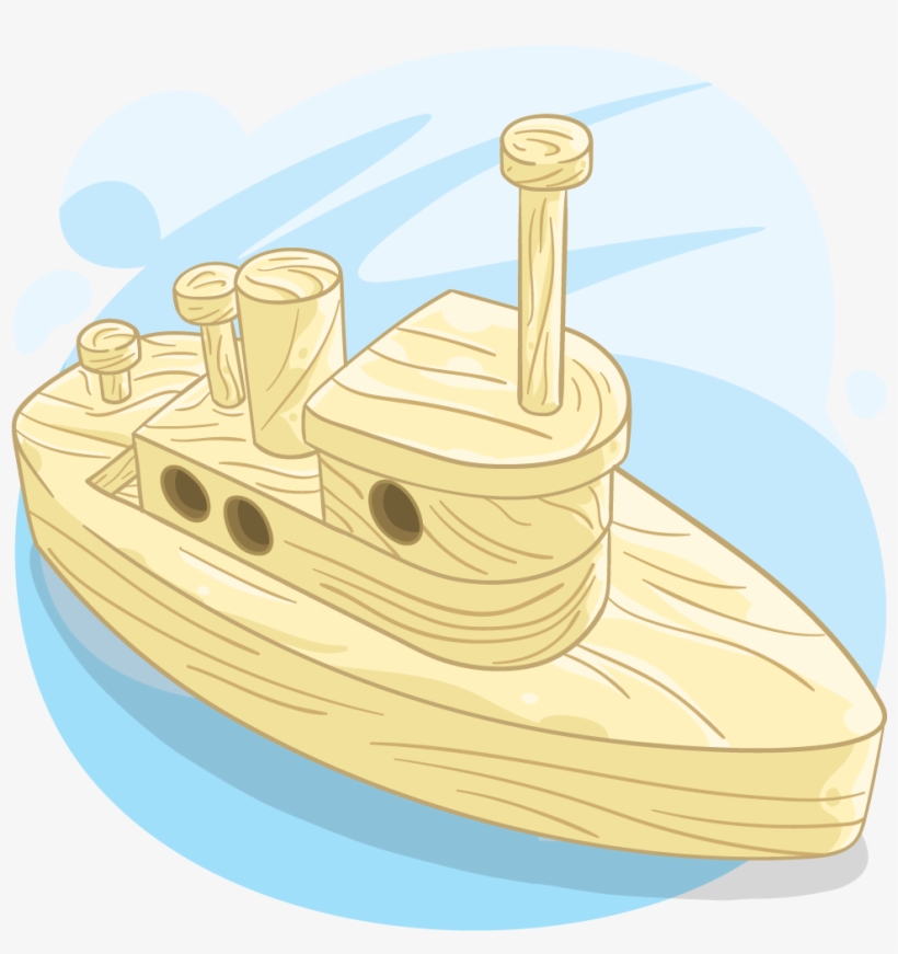 Wooden Boat - Illustration, transparent png #3716196