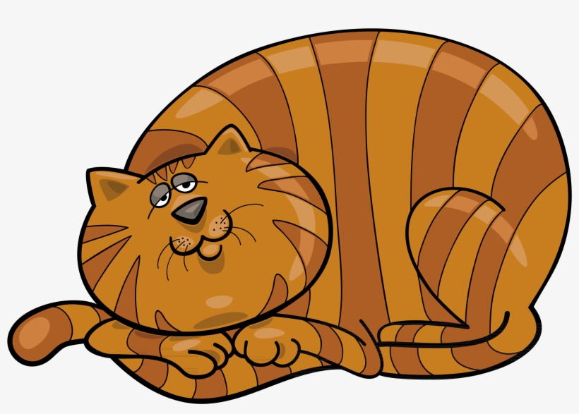 Fat Cat Clip Art Tabby Orange Cartoon Cat Free Transparent Png Download Pngkey