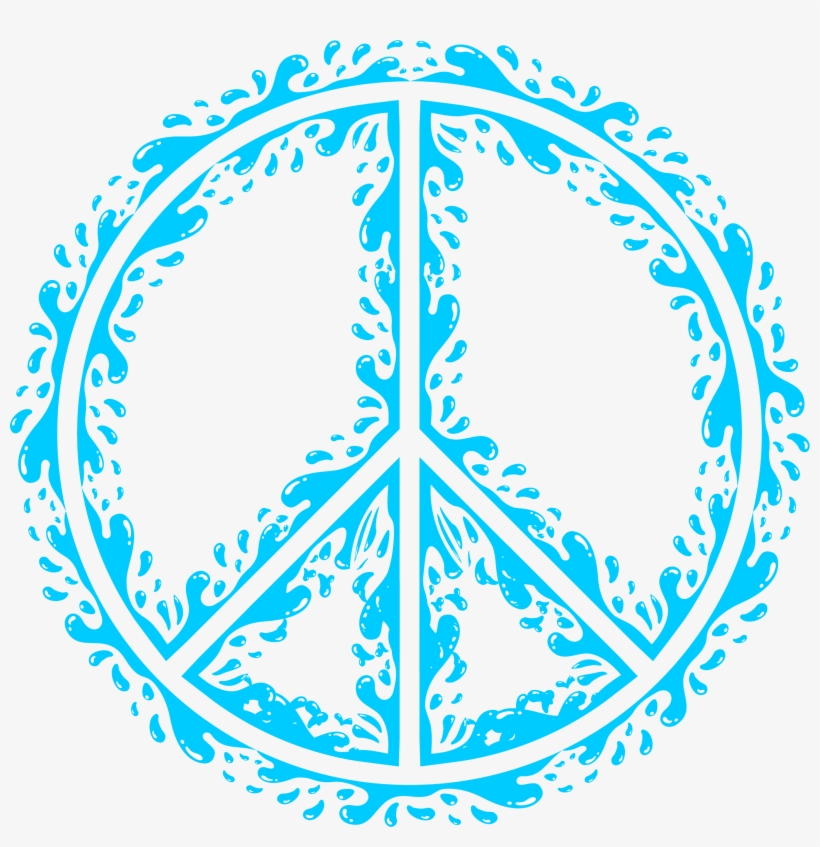 This Free Icons Png Design Of Aqua Peace Sign, transparent png #3737547