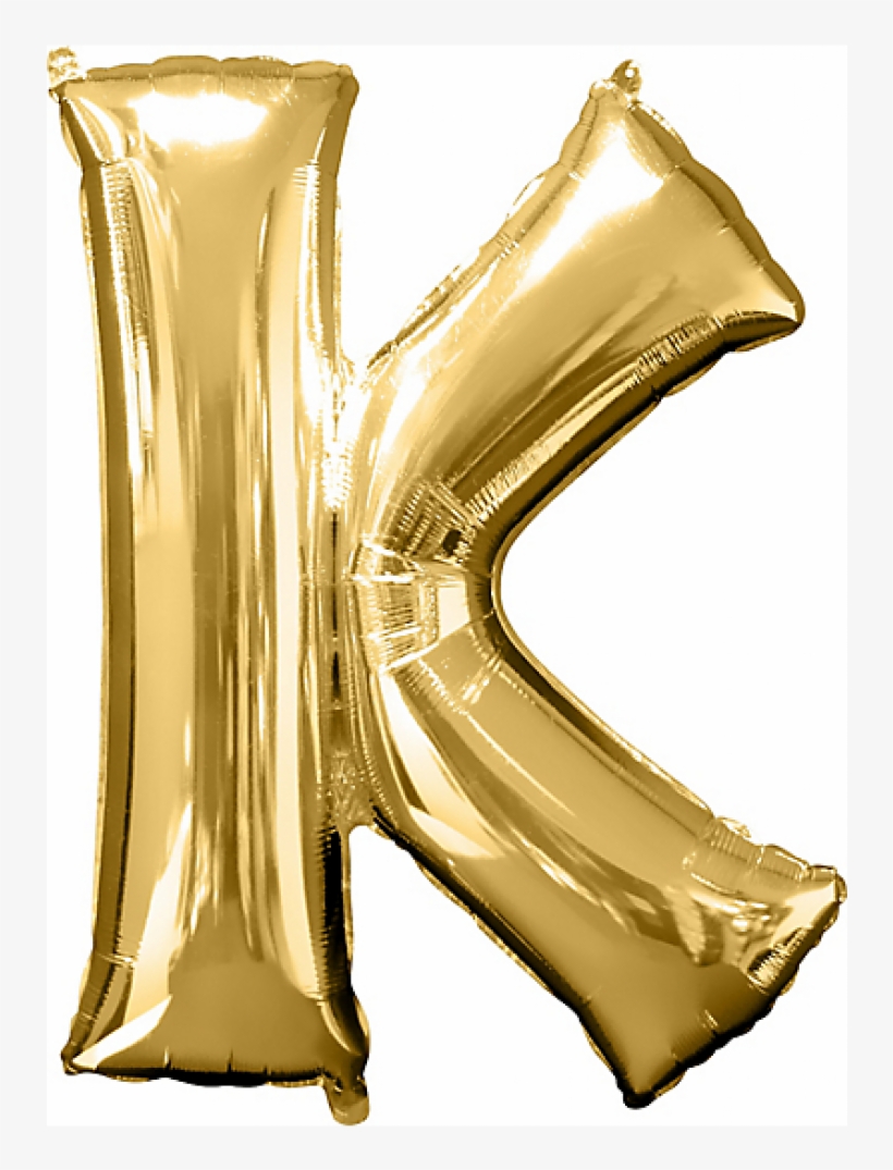 Gold Letter - Gold Letter K Balloon, transparent png #3761791