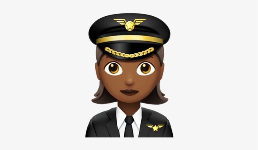 Female Pilot Apple Emoji - Pilot Emoji - Free Transparent PNG Download ...