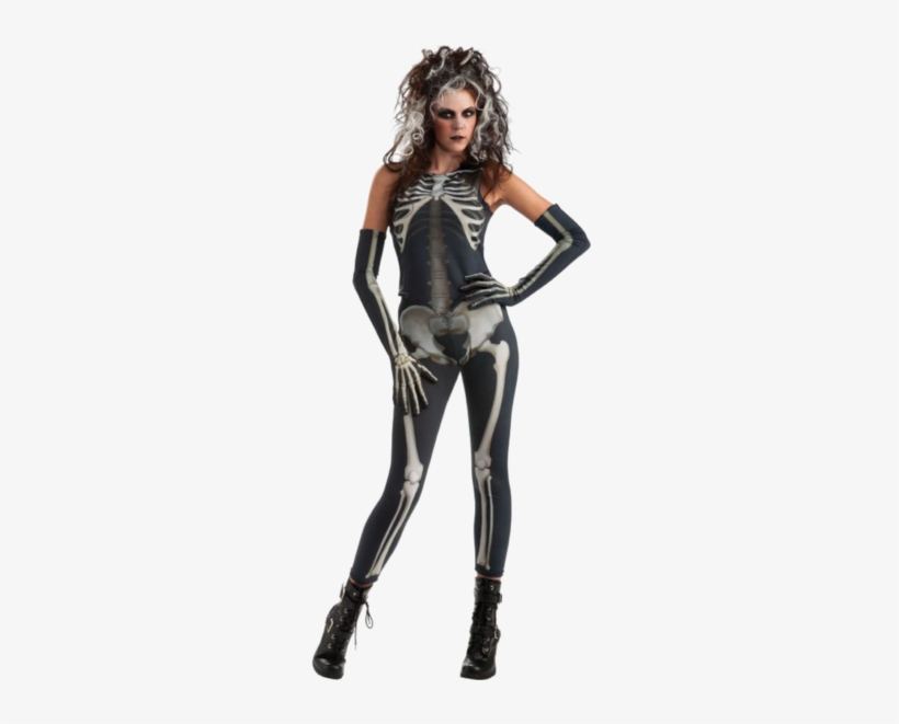 Create A Sexy Halloween Look With Our Ladies Skeleton - Halloween Skeleton Costume Women, transparent png #3787813
