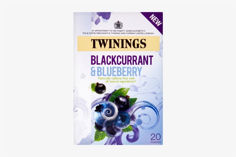 Twinings Blackcurrant & Blueberry Tea 20 Tea Bags,, transparent png #3852040