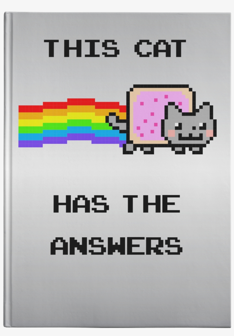 Nyan Cat Hardcover Journal - Nyan Cat, transparent png #3867694