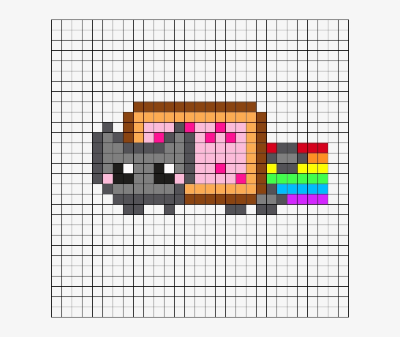 Vote To Approve Patterns Kandi Patterns Nyan Cat Pixel 32 32 Grid Free Transparent Png Download Pngkey