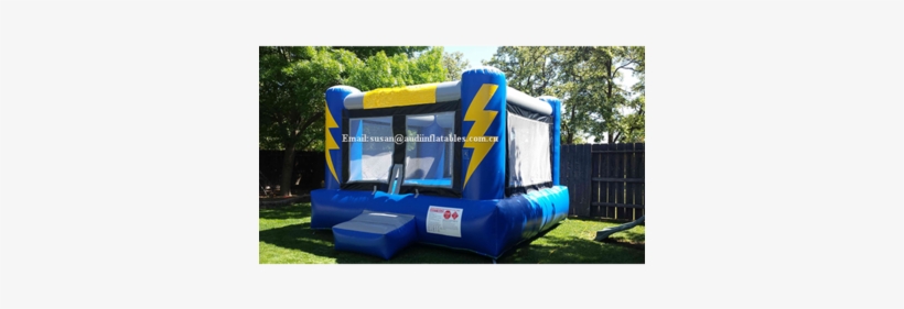 Wide Open Thunder Bolt Theme Bouncy Castle Inflatable - Inflatable, transparent png #3882427