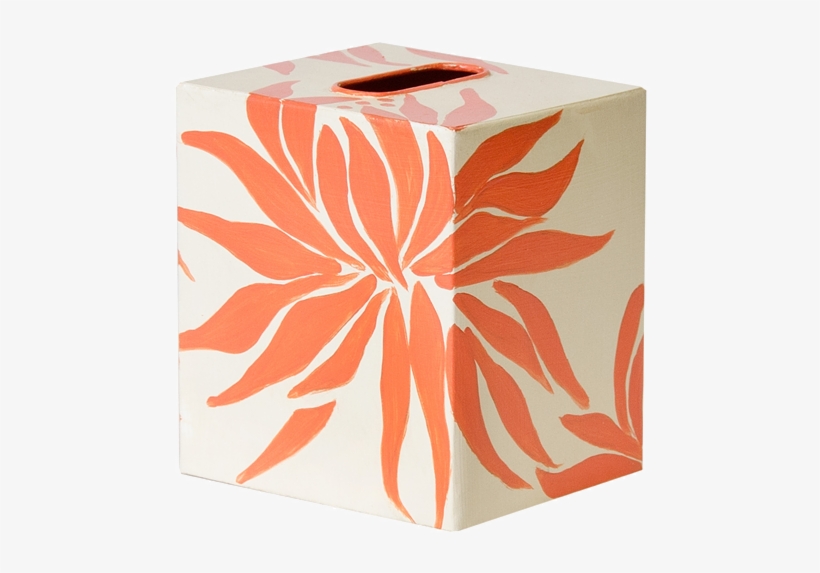 Worlds Away Kleenex Box Cream Floral - Dahlia Lavender And Cream Tissue Box By Worlds Away, transparent png #3887976