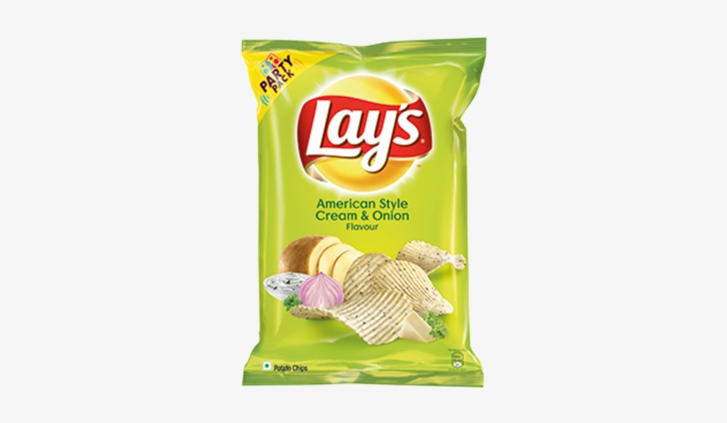 Picture Of Lays Potato Chips - Lays American Style Cream And Onion, transparent png #3899796