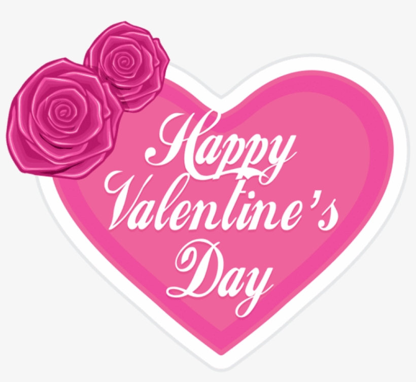 Happy Valentine's Day In Pink Heart Png - Happy Valentines Day Pink Heart -  Free Transparent PNG Download - PNGkey
