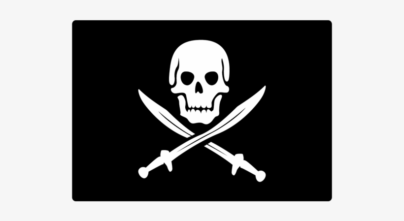 Pirate Flag Sticker - Skull And Sword Pirate Costume T Shirt, transparent png #393219