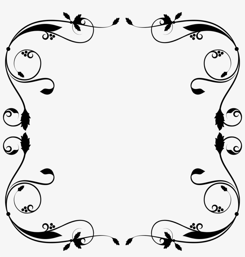 Download Free Download Simple Flourish Frame Svg Clipart Borders ...