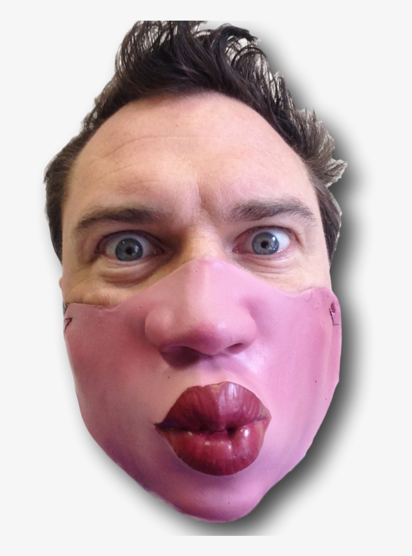 Big Lips Kiss Half Face Mask - Creepy Horror Elastic Band Half Face Masks  Funny Costume - Free Transparent PNG Download - PNGkey