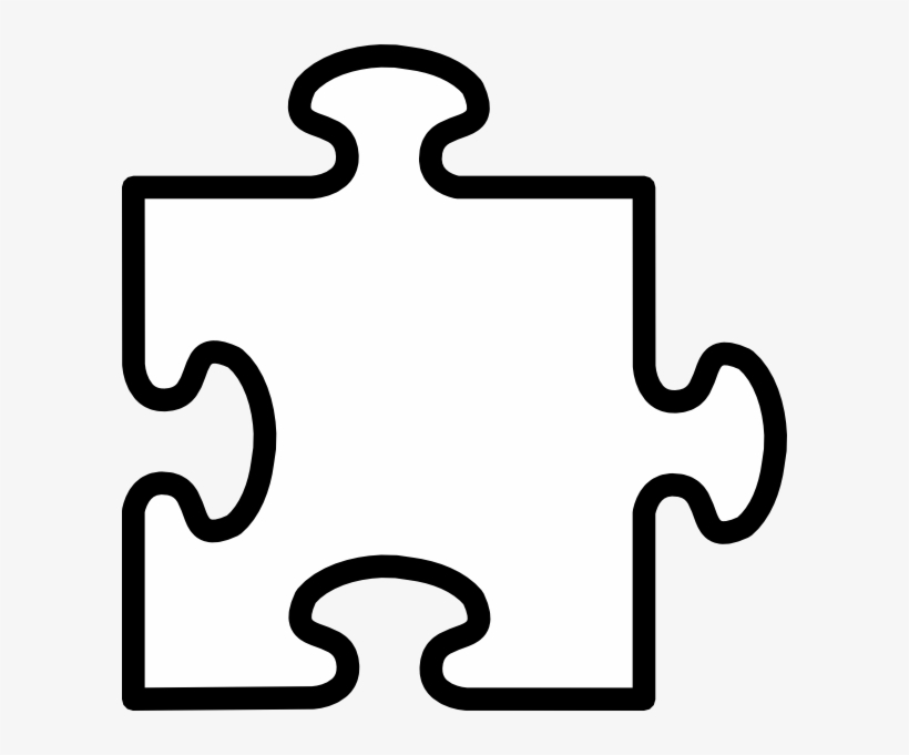 White Puzzle Piece - Puzzle Piece Template - Free Transparent PNG ...