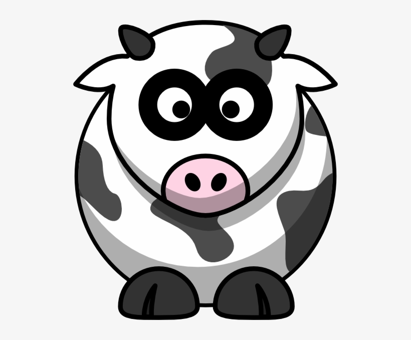 Brown And White Cartoon Cow Svg Clip Arts 528 X 598 - Free Transparent ...