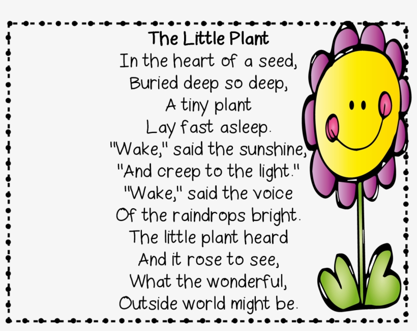 121704 Plant With Splat Poem - Poem The Little Plant - Free Transparent ...